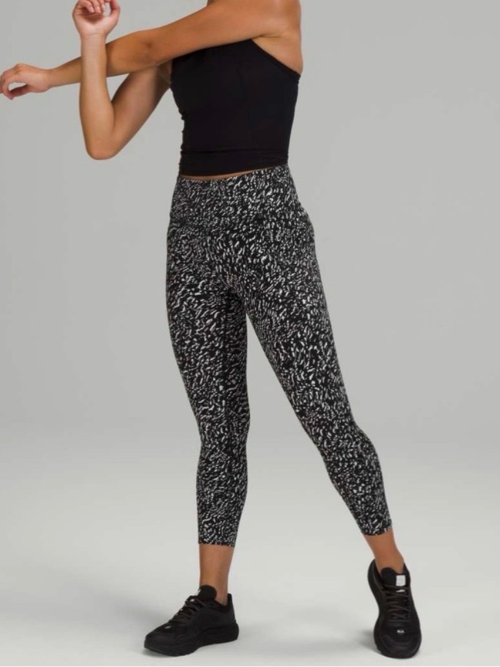 lululemon athletica Black & Gray Pixelated High-Rise Leggings - Picture 2 of 6